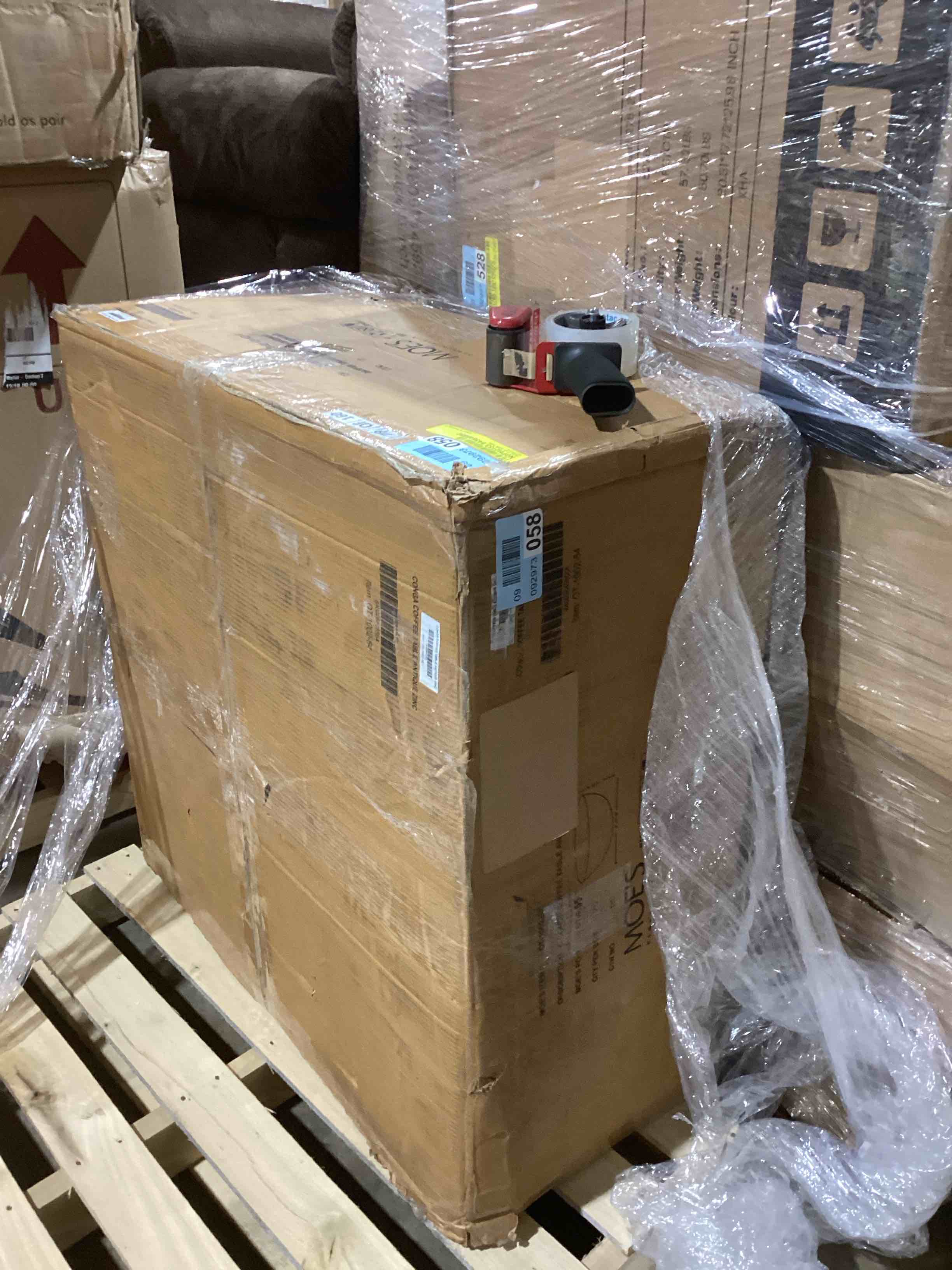 Condition photo showing Good Condition for Moe's Home Collection Conga Coffee Table Antique Zinc