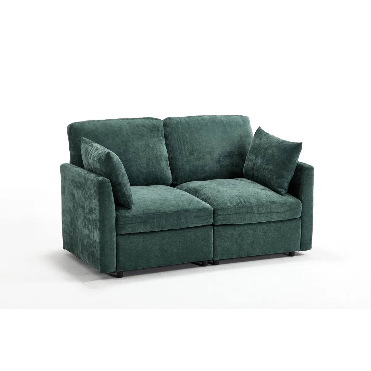 59” Upholstered Modern Loveseat Modular Sofa