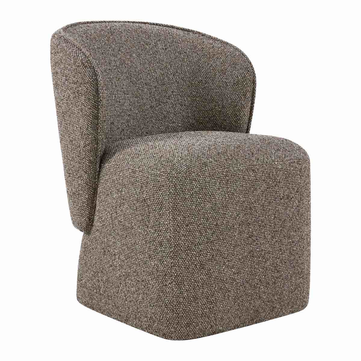 Niha Upholstered Dining Chair with Casters