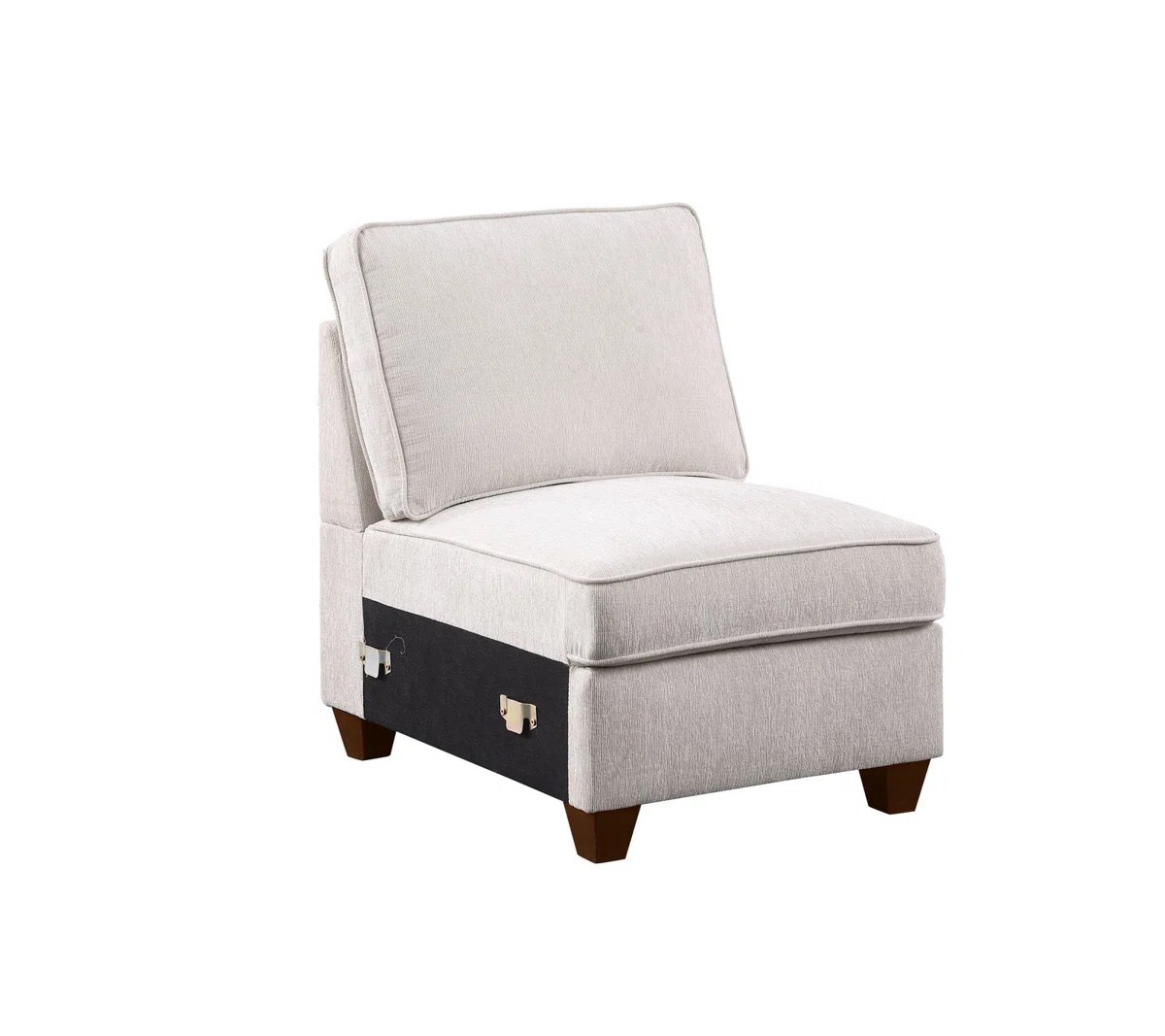 26" W Armless Chair Single Seat Module For Modular Sectional Sofa