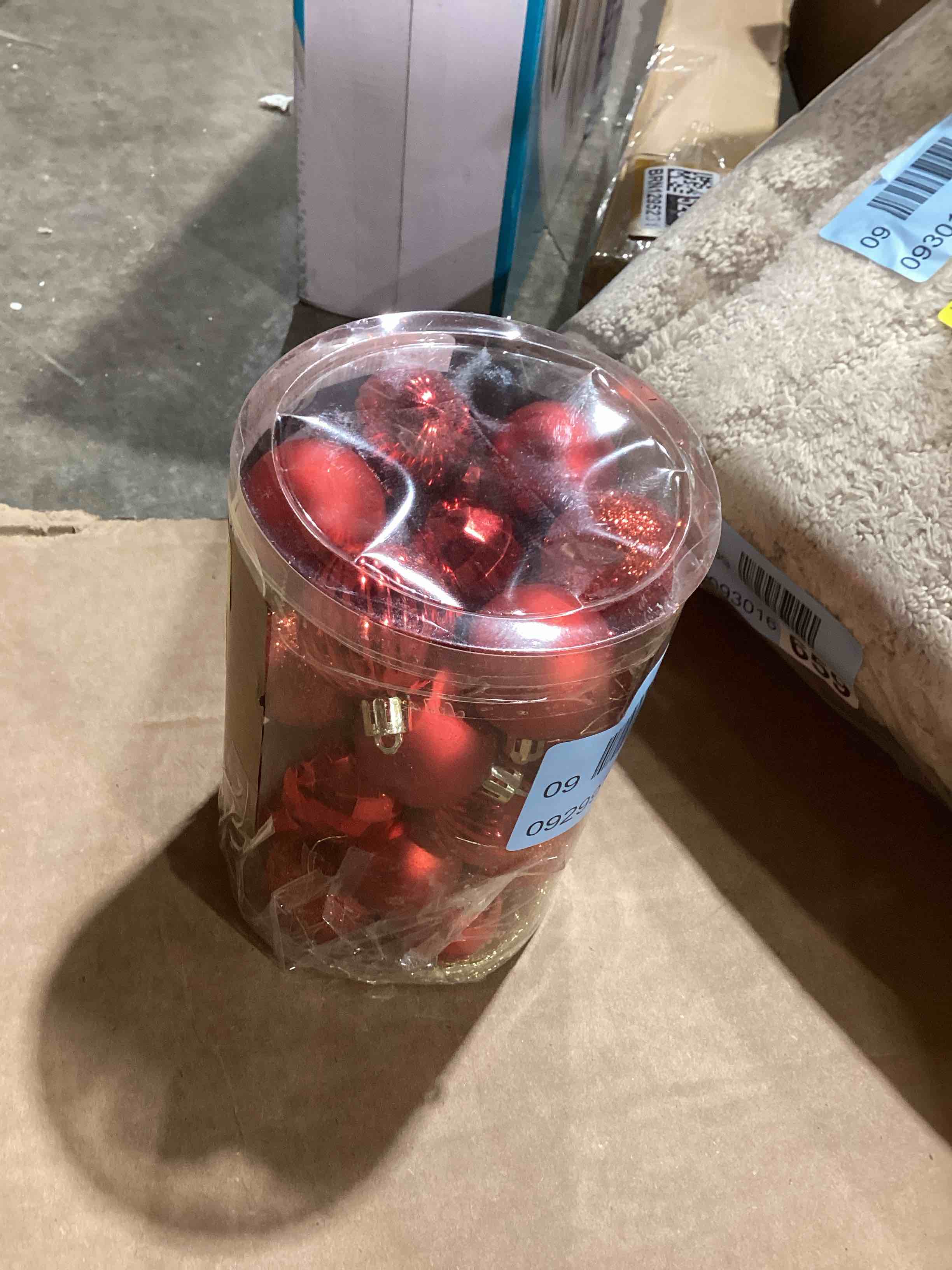 Condition photo showing Good Condition for 34ct Shatterproof Christmas Ball Ornament Set, 4cm Mini Size Xmas Tree Hanging Ornaments, Red