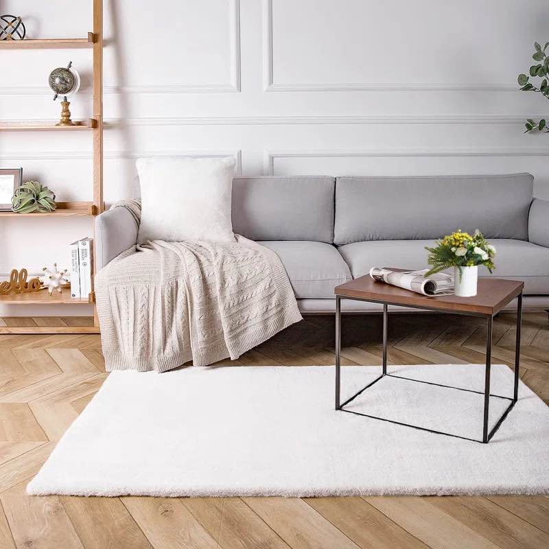 Perlena Faux Fur Washable Indoor Rug, 3’ X 5’