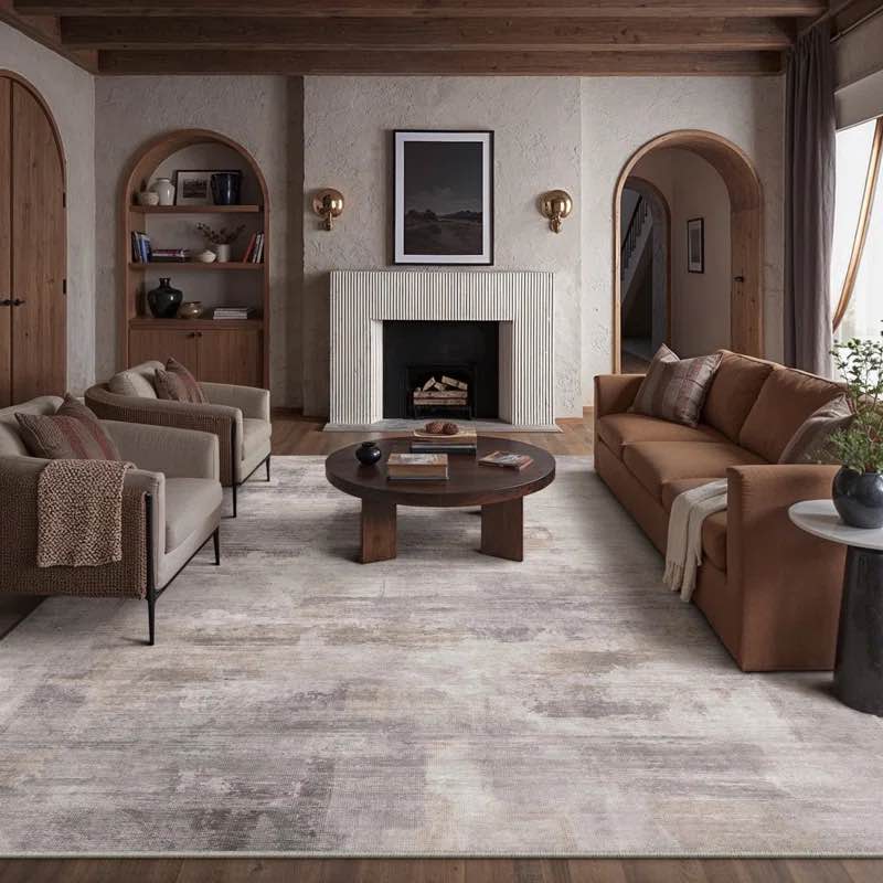 Lumora Oriental Grey/Beige/ Brown Area Rug, 8’X 10’