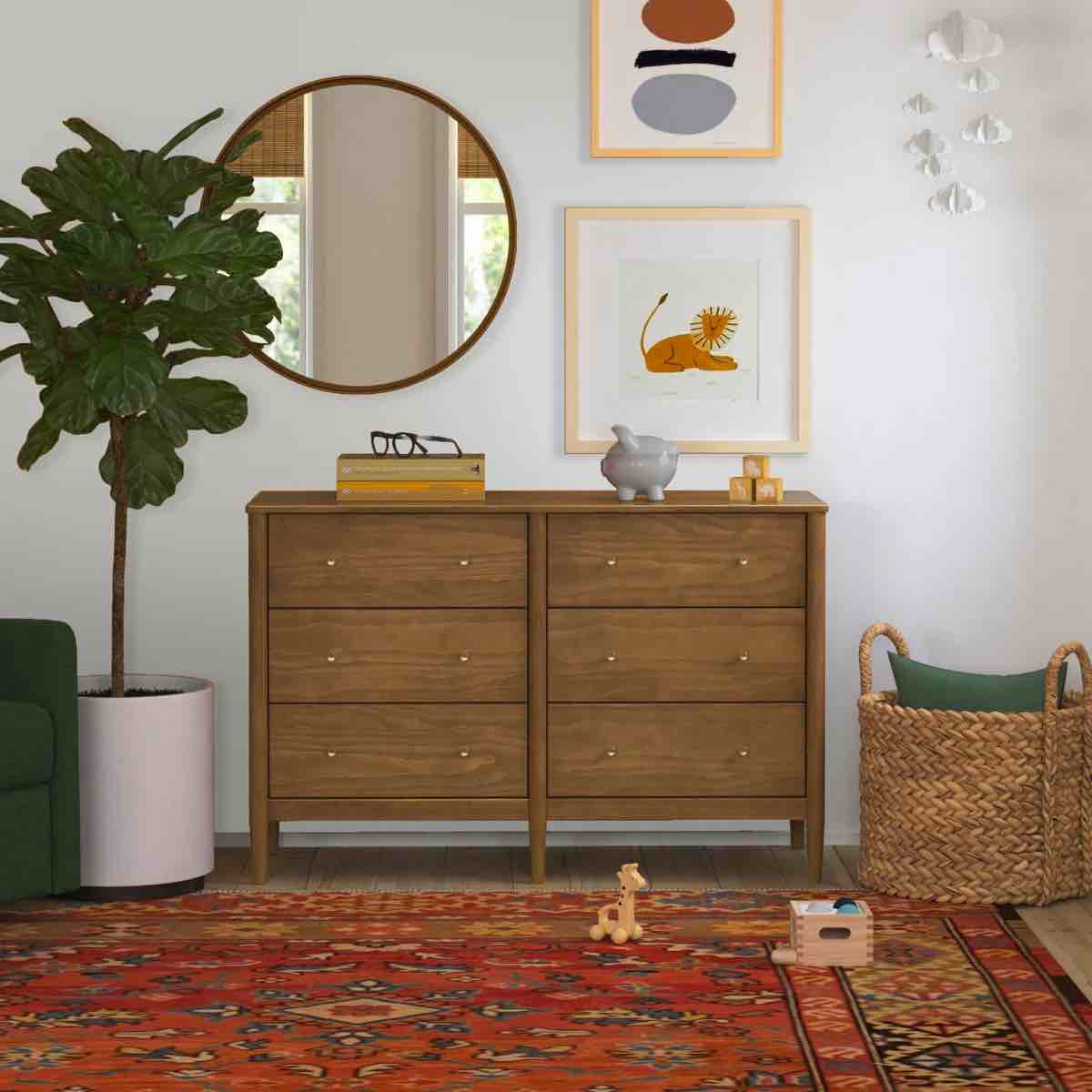 Frem 6- Drawer Dresser, Brown