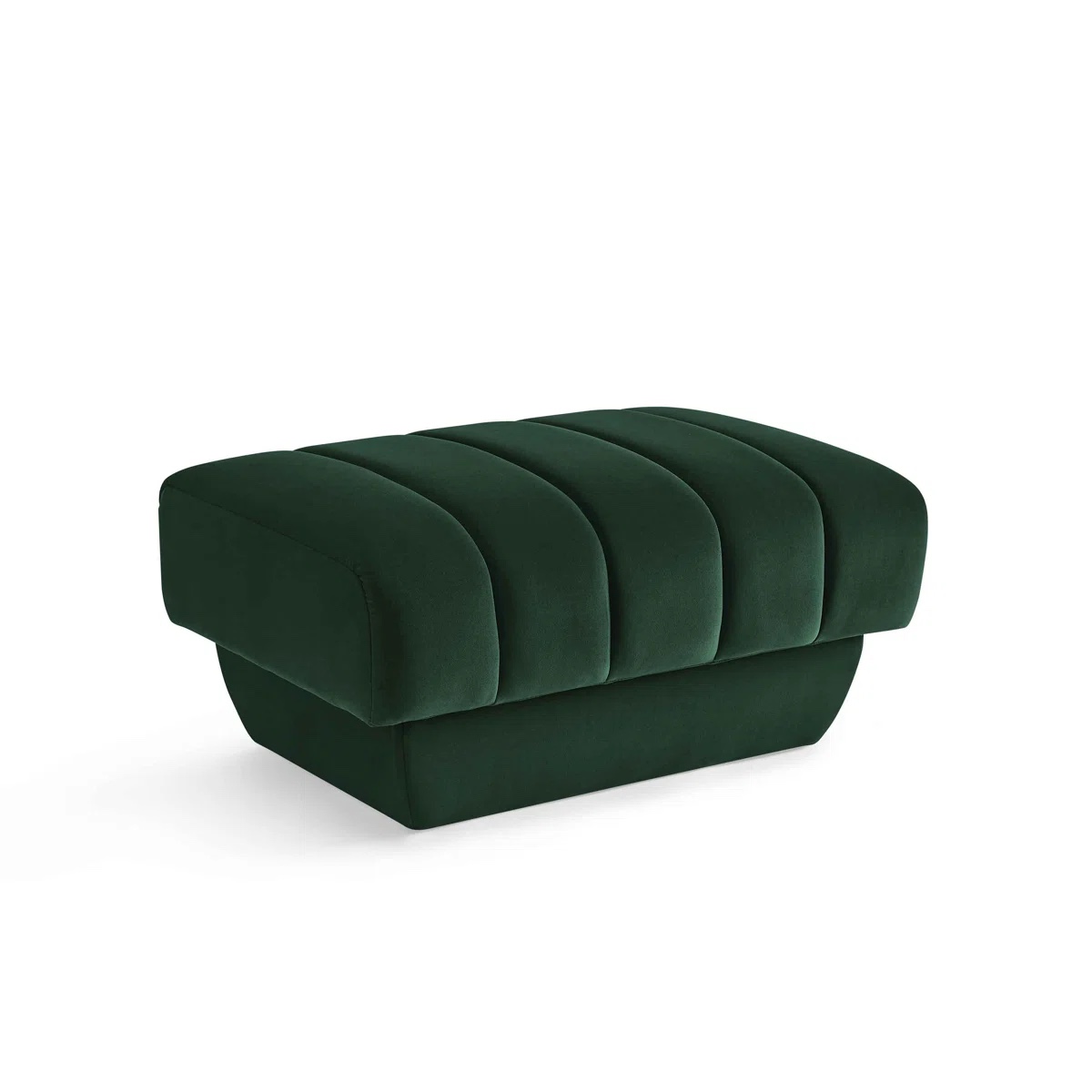 Minimore Modern Style Upholstered Ottoman Green Velvet