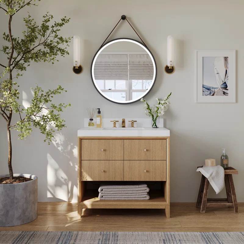 Momo 36” Freestanding Standard Single Bathroom Vanity With Top