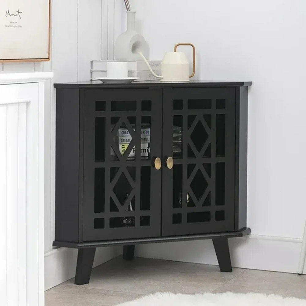 Ashkan 2- Door Corner Accent Cabinet
