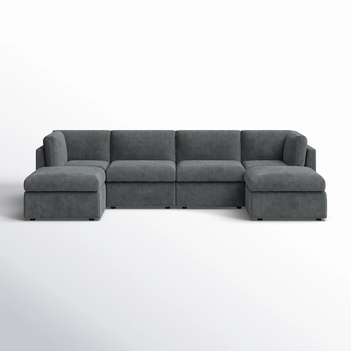 SEE DESCRIPTION Annai 129" Wide Reversible Modular Corner Sectional with Ottoman