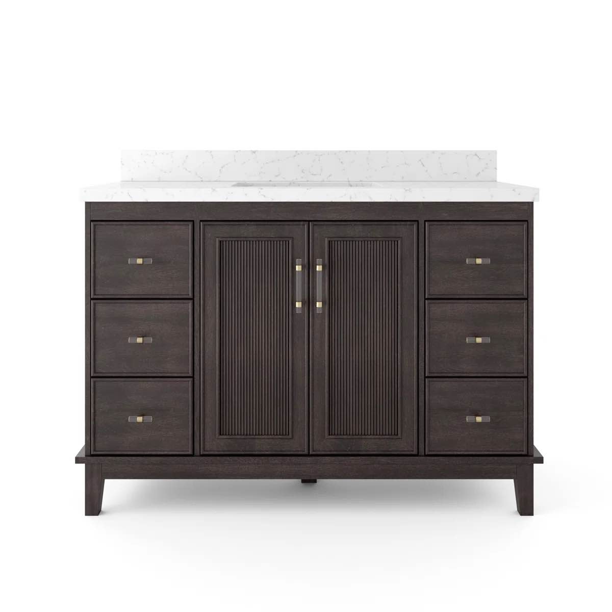 Sianni 48" Single Bathroom Vanity With Quartz Top