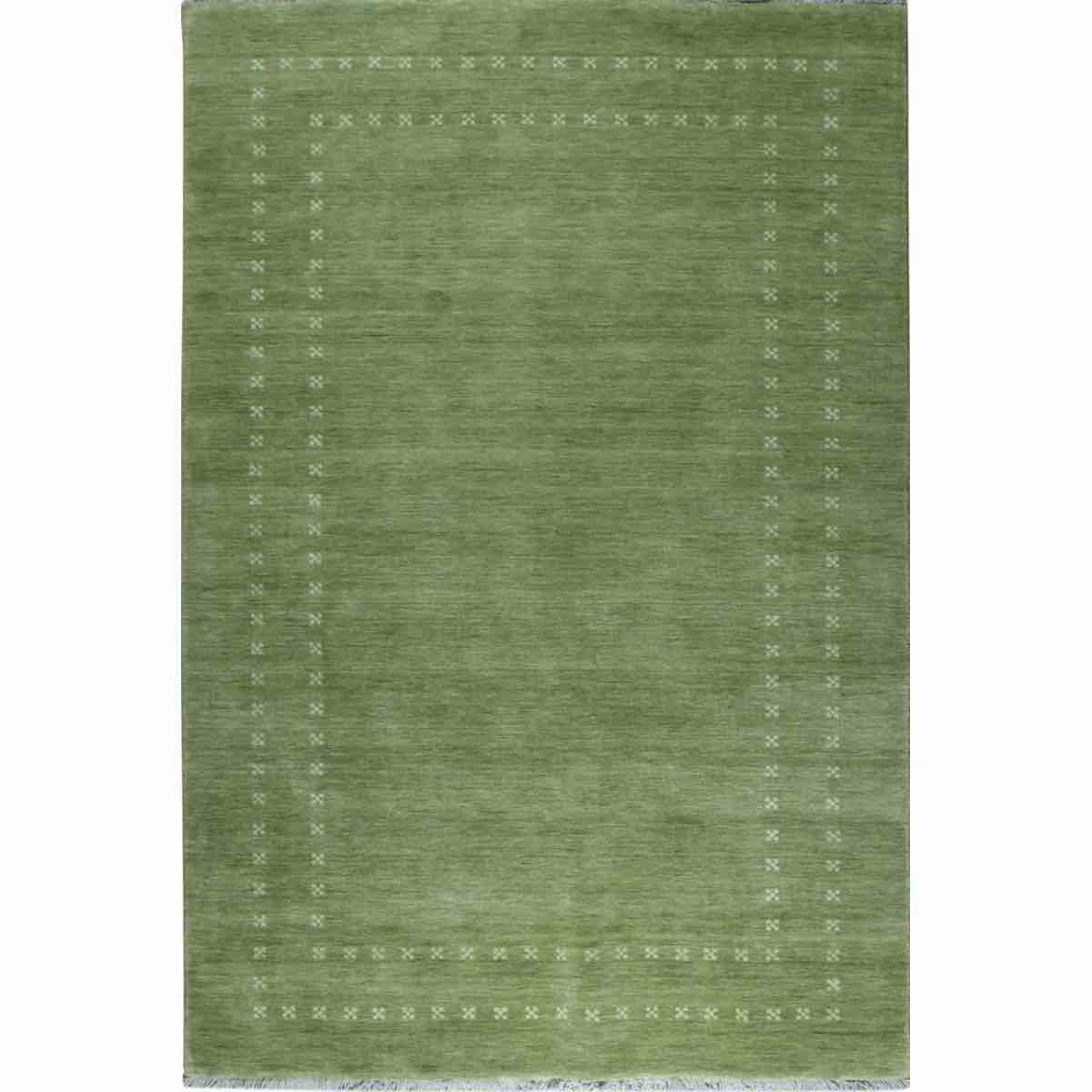 Northome Olive Handmade Wool Rug Rectangle 4' x 6'