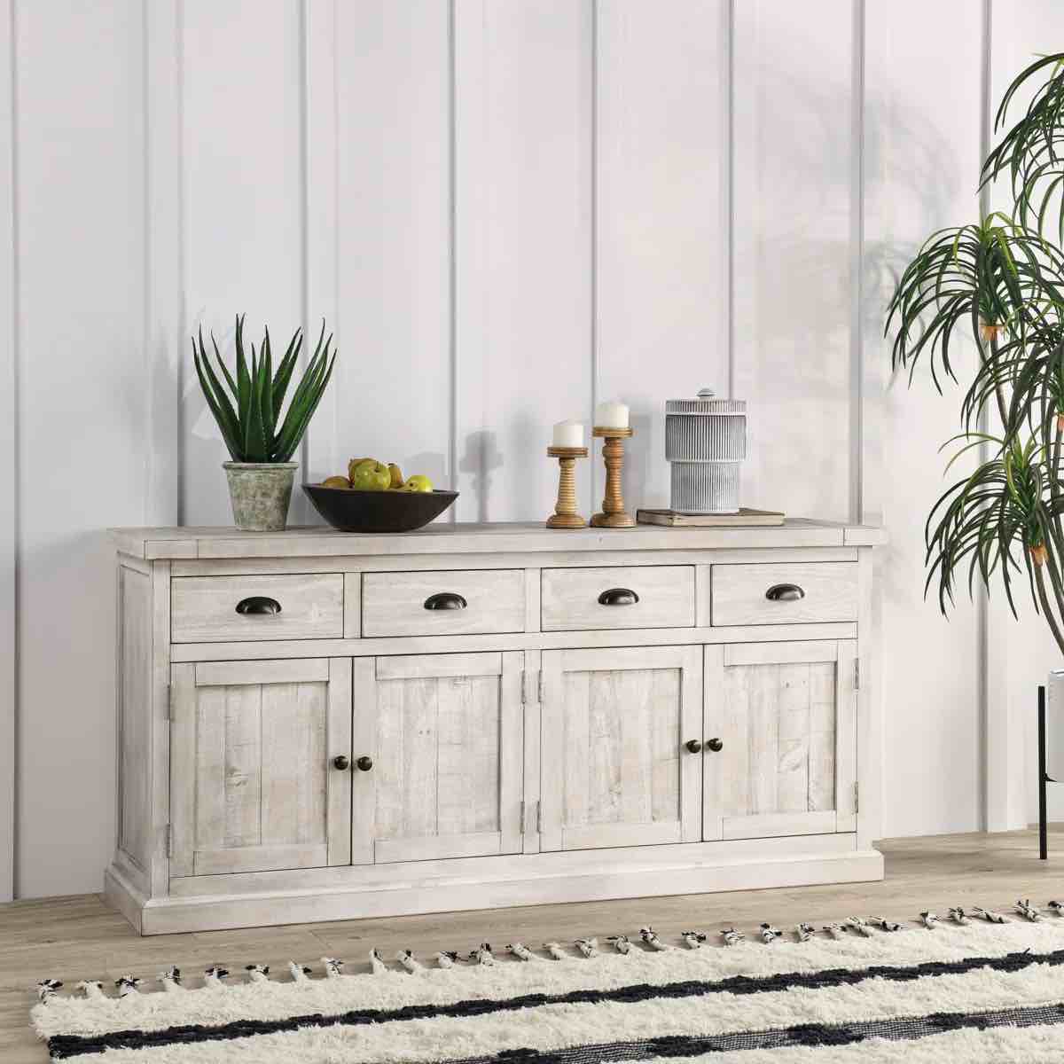 Kinston 74” Wide Solid Wood Sideboard 