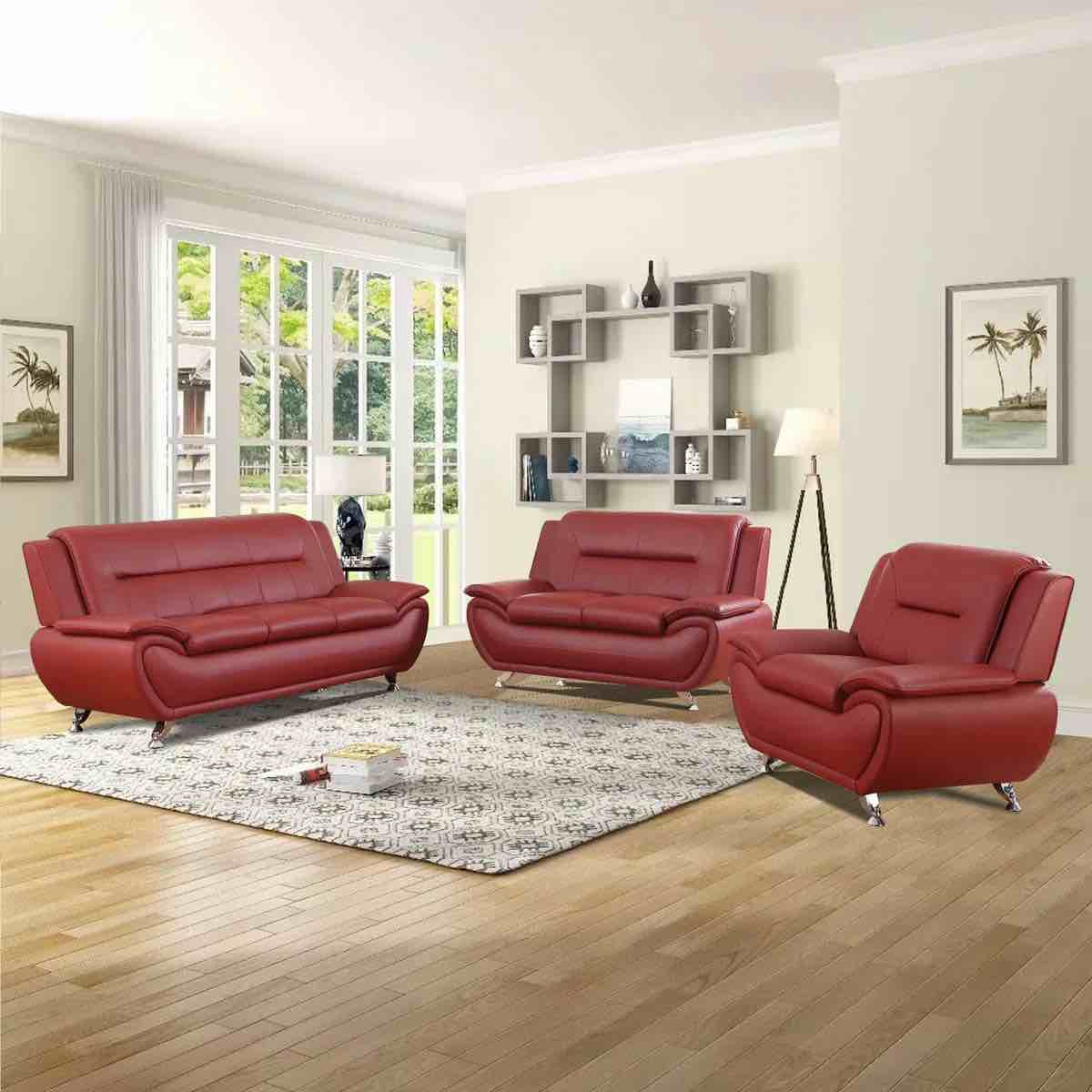 SEE DESCRIPTION Ceitidh 3 - Piece Faux Leather Living Room Set