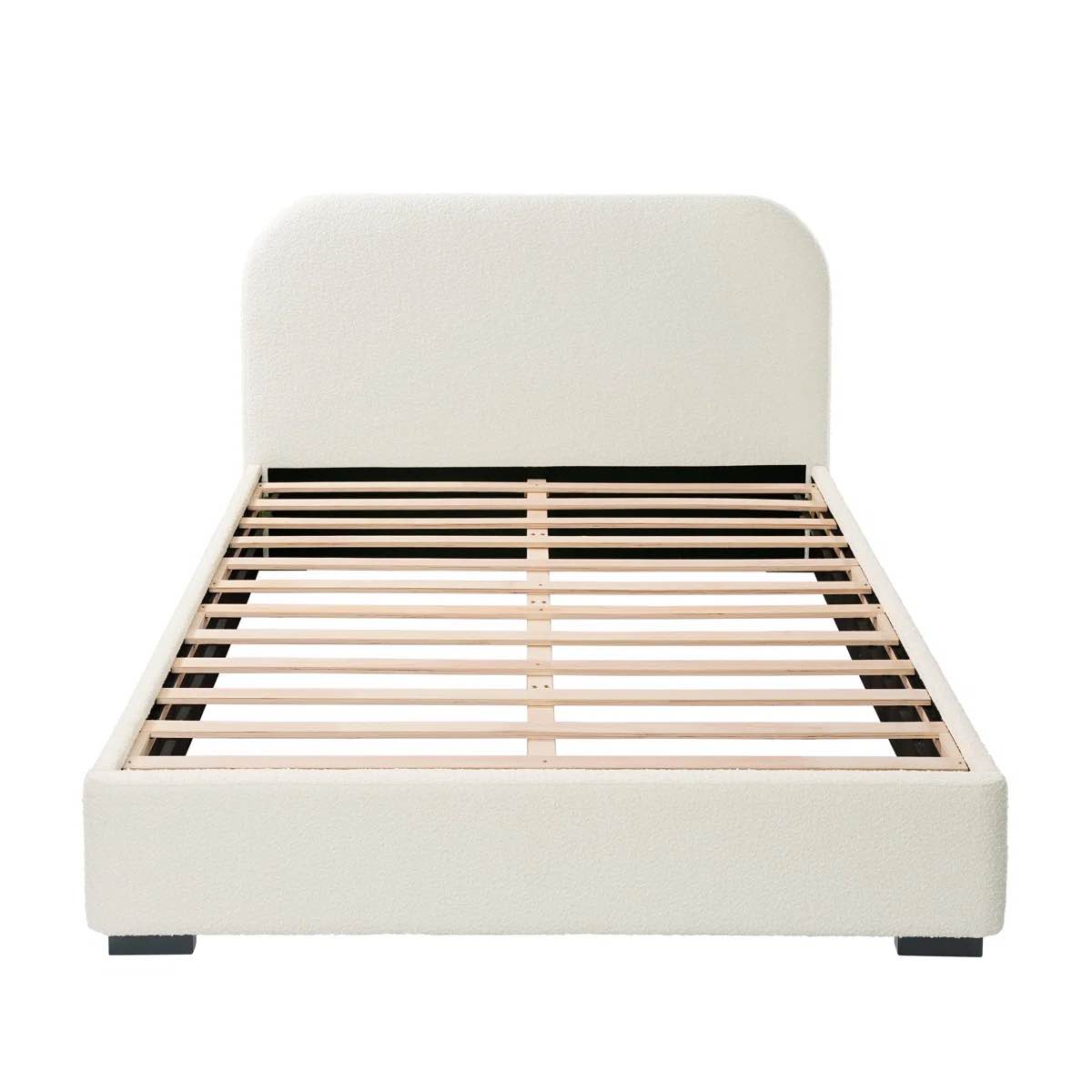 SEE DESCRIPTION Solomon Platform Bed Queen, Natural 