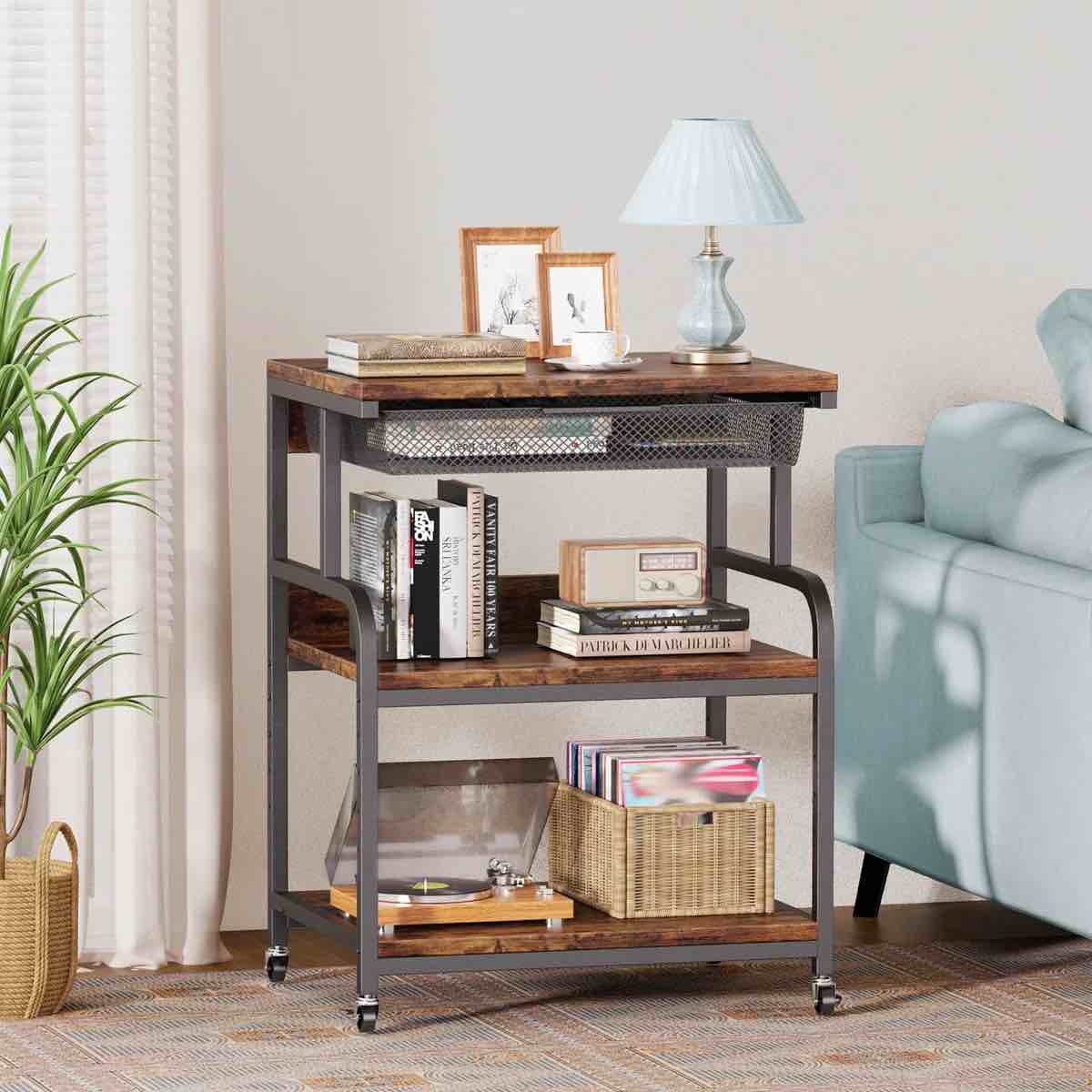 32.5” H X 23.2” W Printer Stand With Wheels