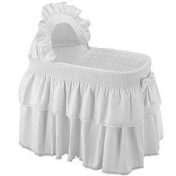 Marianne Cotton Blend Bassinet Bedding Set, White