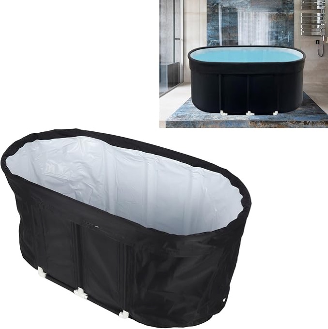As ColdPlunge Ice Bath Innovative Oval,Cold Plunge Tub Hot and Cold Therapy
