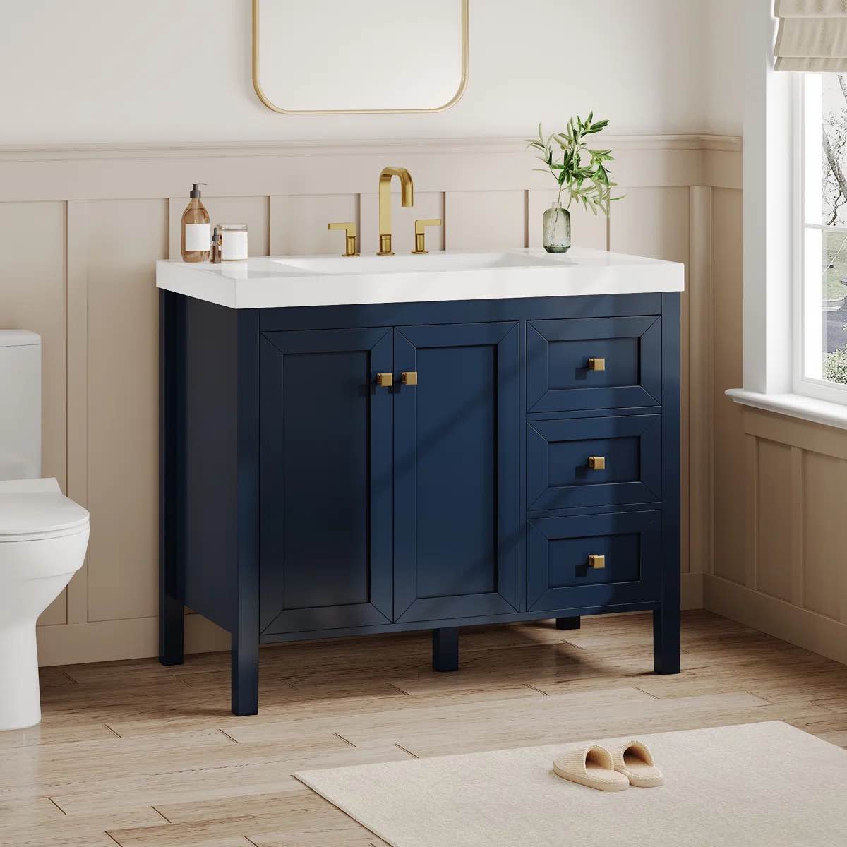  Balconera 42'' Single Bathroom Vanity With Sink Set, Blue