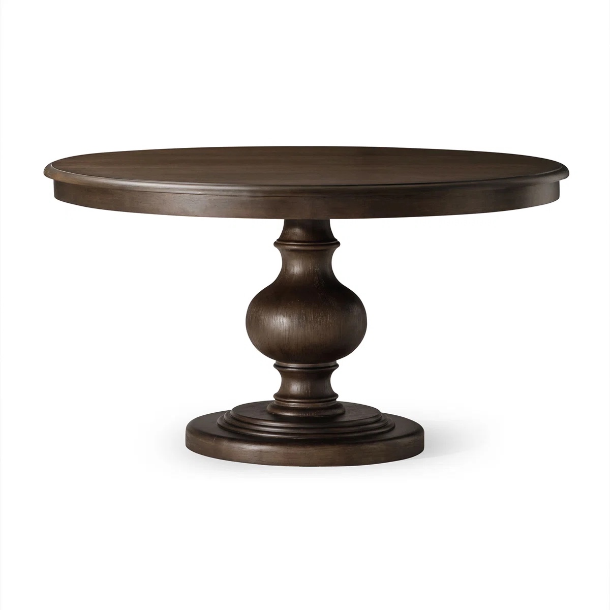 SEE DESCRIPTION Maven Lane Zola Traditional Round Wooden Dining Table in Antiqued Brown Finish