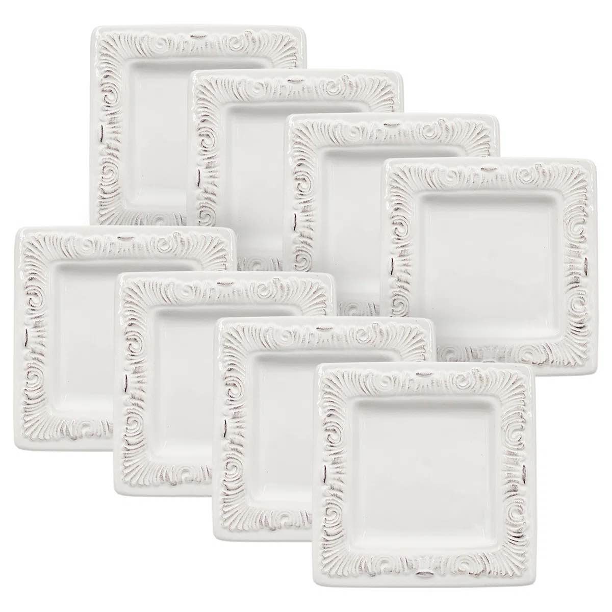 Charger Plate- Set Of 8- White