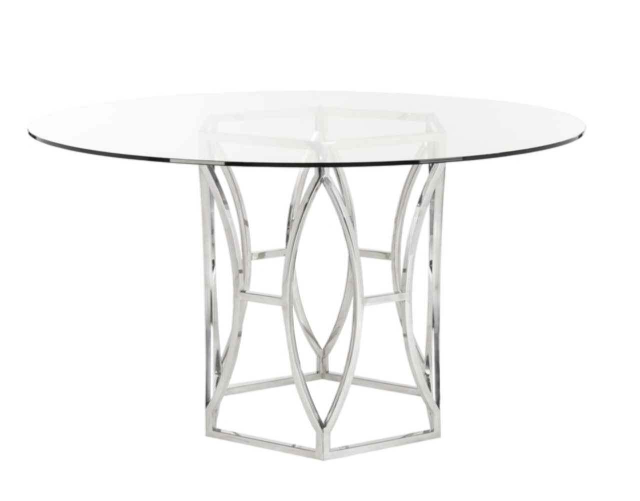 SEE DESCRIPTION FOX9025A Shaw 54" Glass Top Dining Table