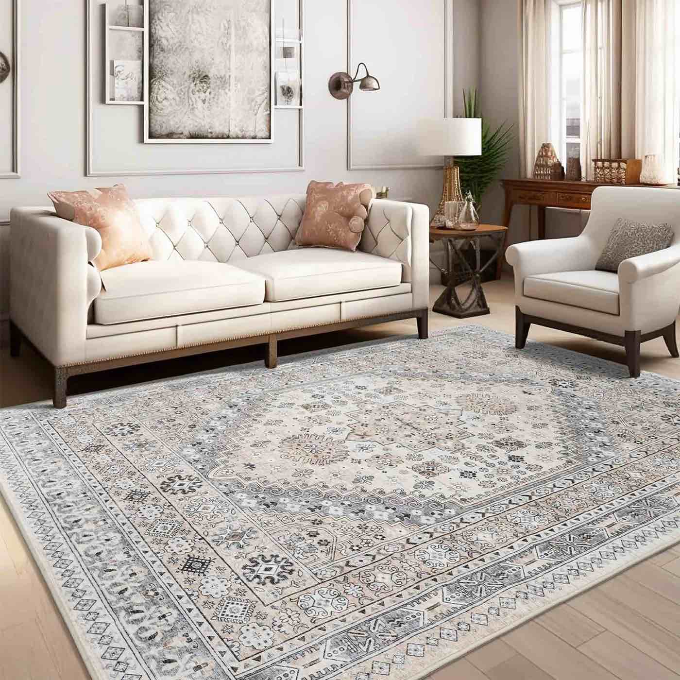 Arghavan Bone Area Rug ZH-8x10-X23034D-Beige