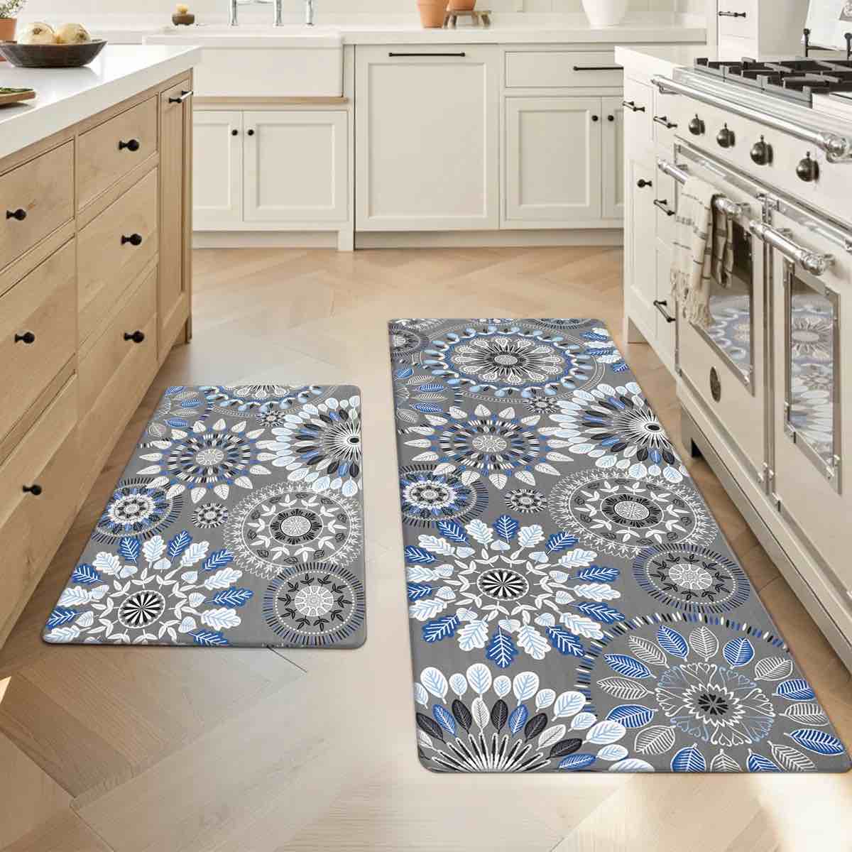 Jalissia Anti-Fatigue Non-Skid Kitchen Mat (Set of 2)