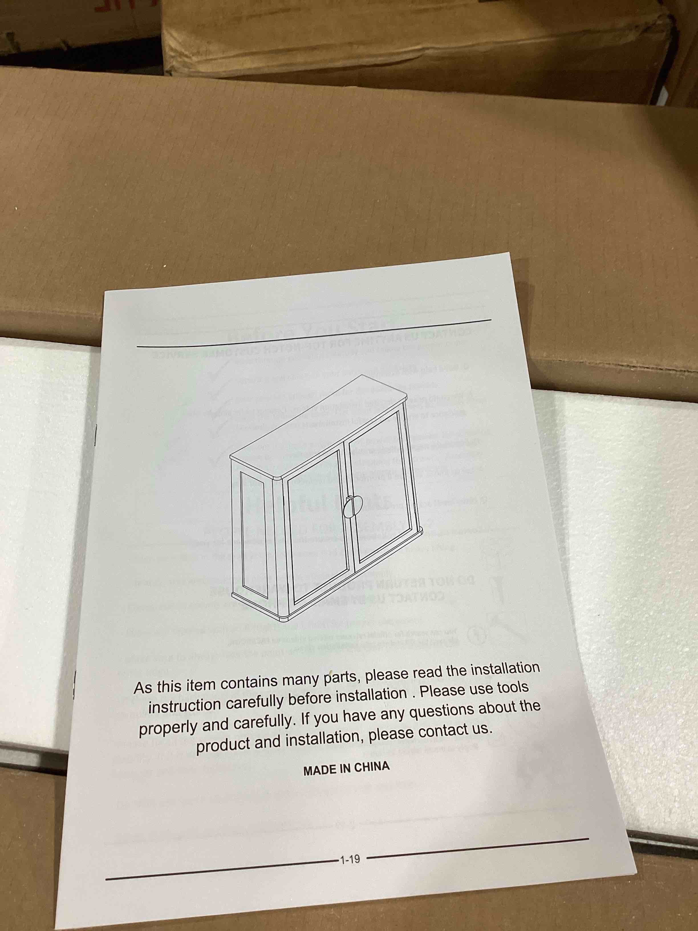 Condition photo showing New/Like New for Black Tempered Glass Display Wall Storage Cabinet,Laundry Wall Cabinet,Wall Mounted Cabinet with Curved Edges, Floating Cabinet with Adjustable Shelves for Kitchen,Dining Room,Bathroom