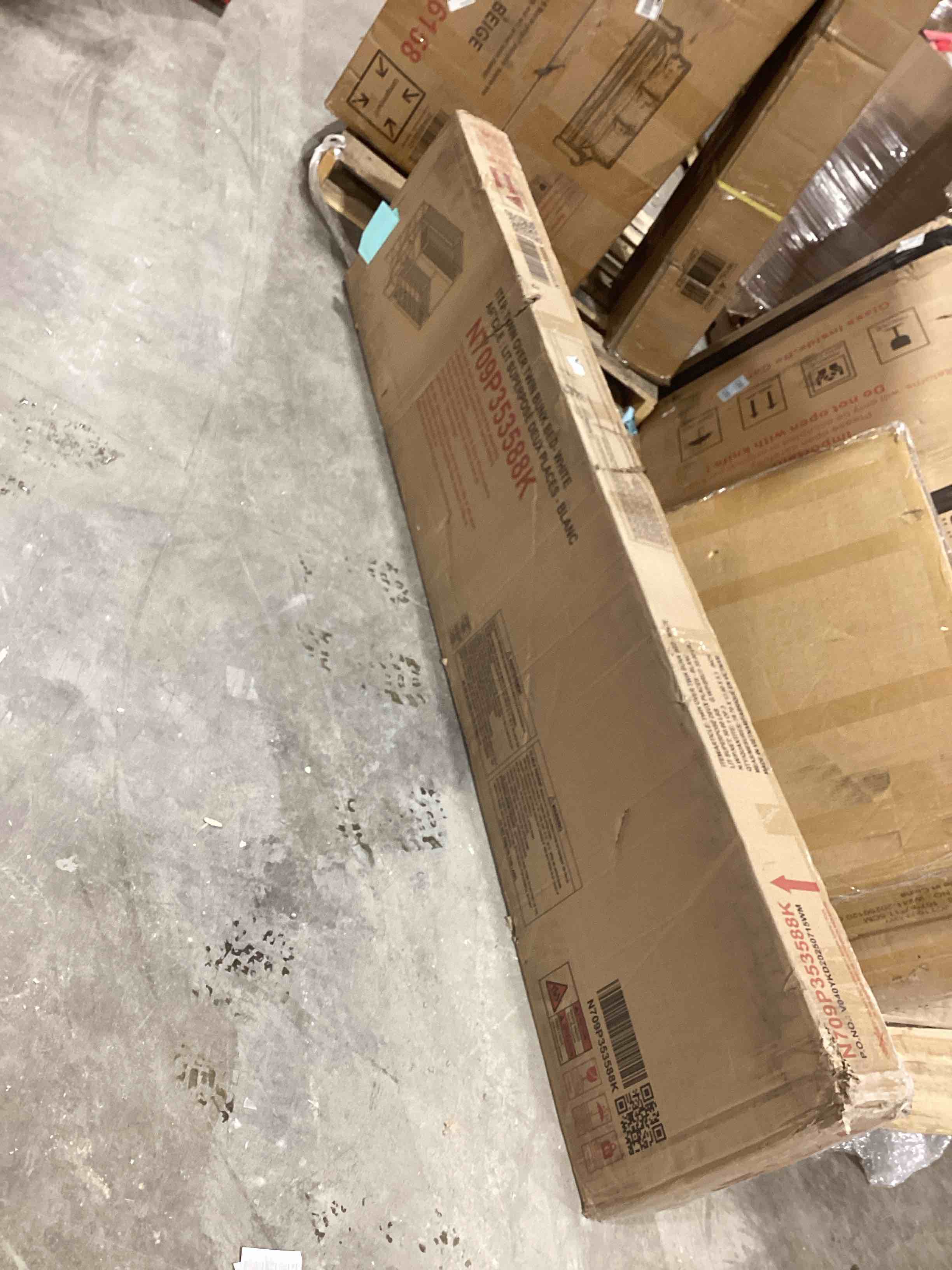 Condition photo showing Good Condition for SEE DESCRIPTION MERITLINE Twin Over Twin Bunk Bed with Stairs and Shelf for Storage, Solid Wood Bunk Beds Frame with Full Fence for Boys Girls, Sturdy Support, White