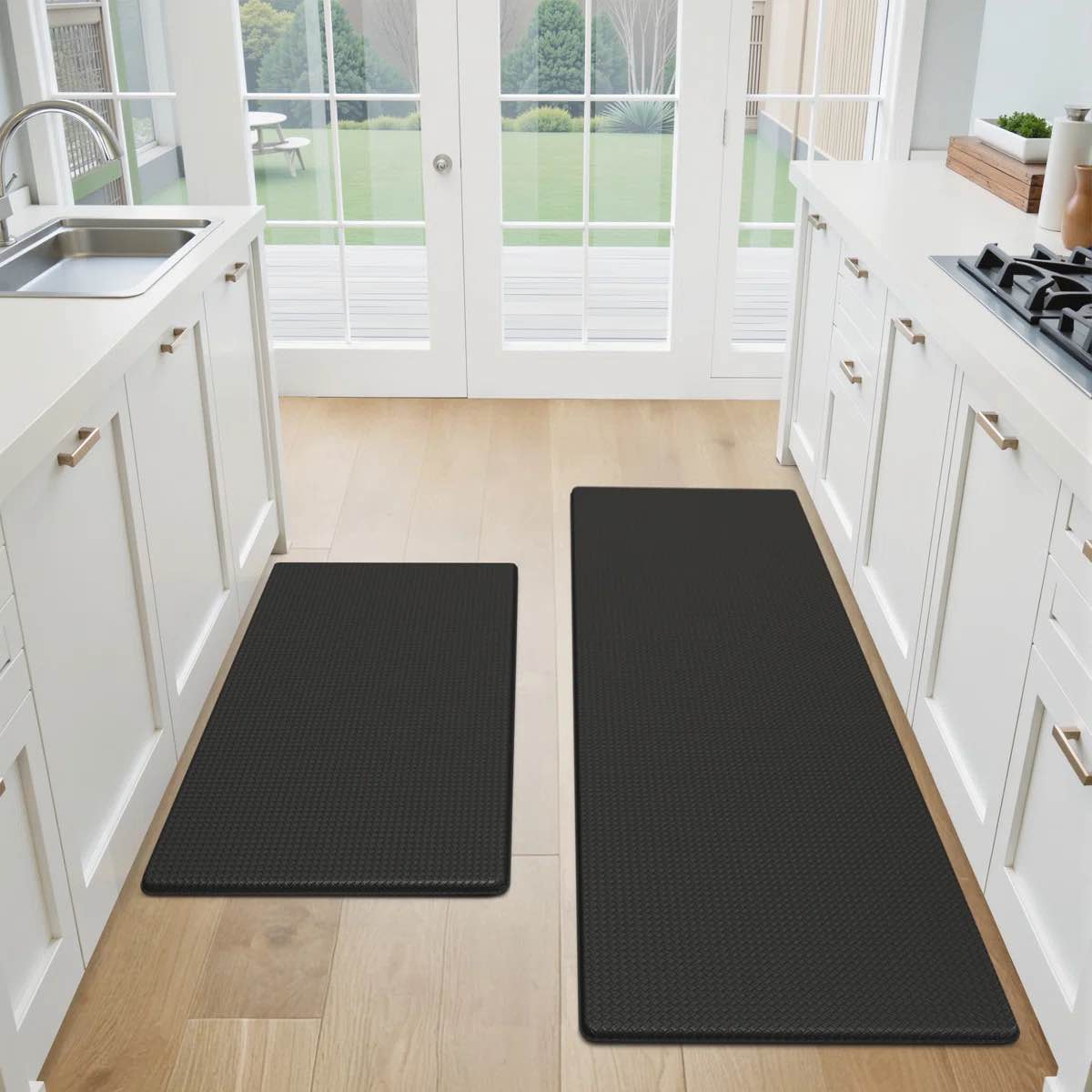 anti fatigue kitchen mats non-slip waterproof kitchen rugs (set of 2)