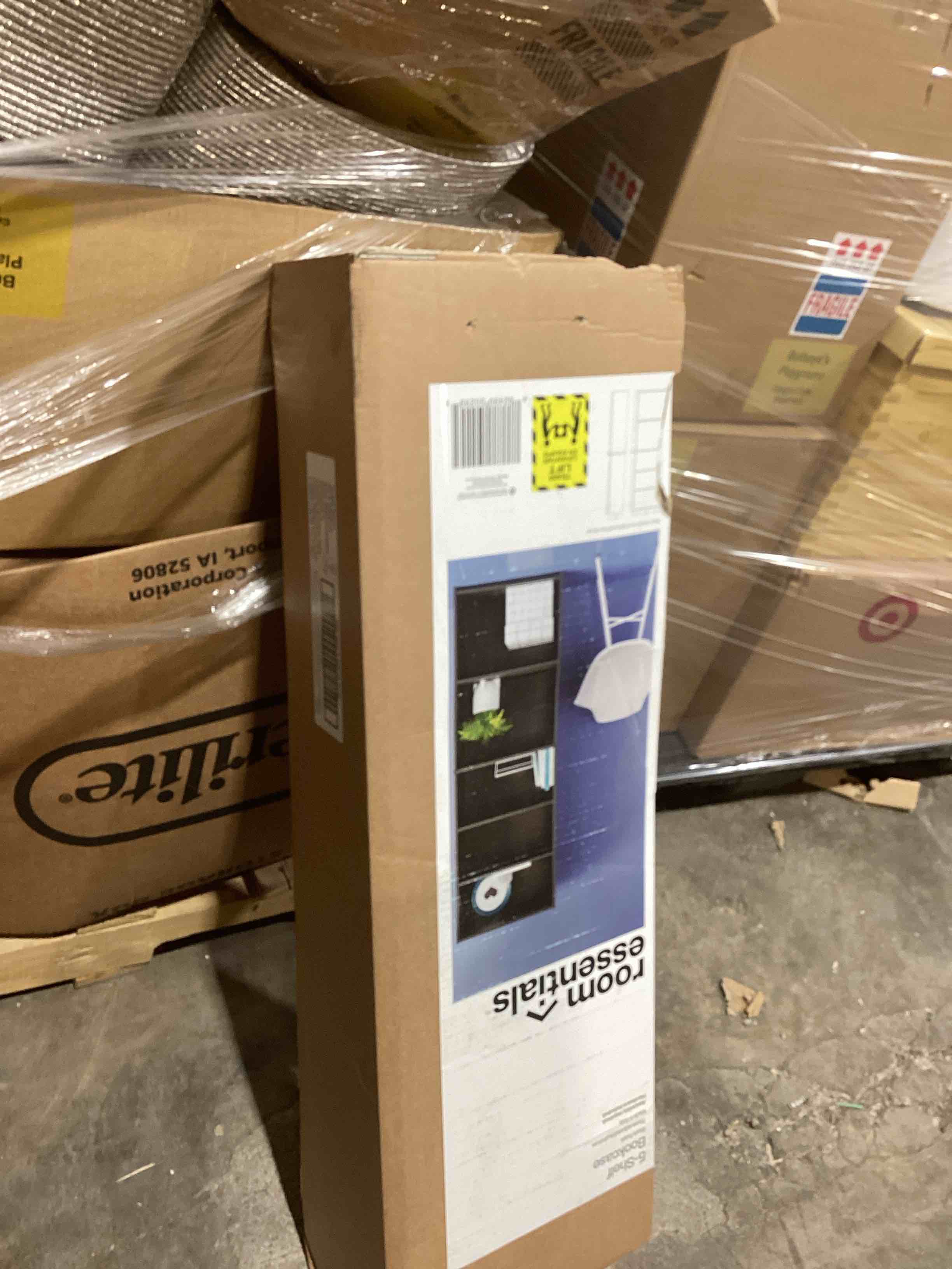 Condition photo showing Good Condition for 5 Shelf Bookcase Black - Room Essentials™: Adjustable, Open Storage, Modern Style, 71" Tall