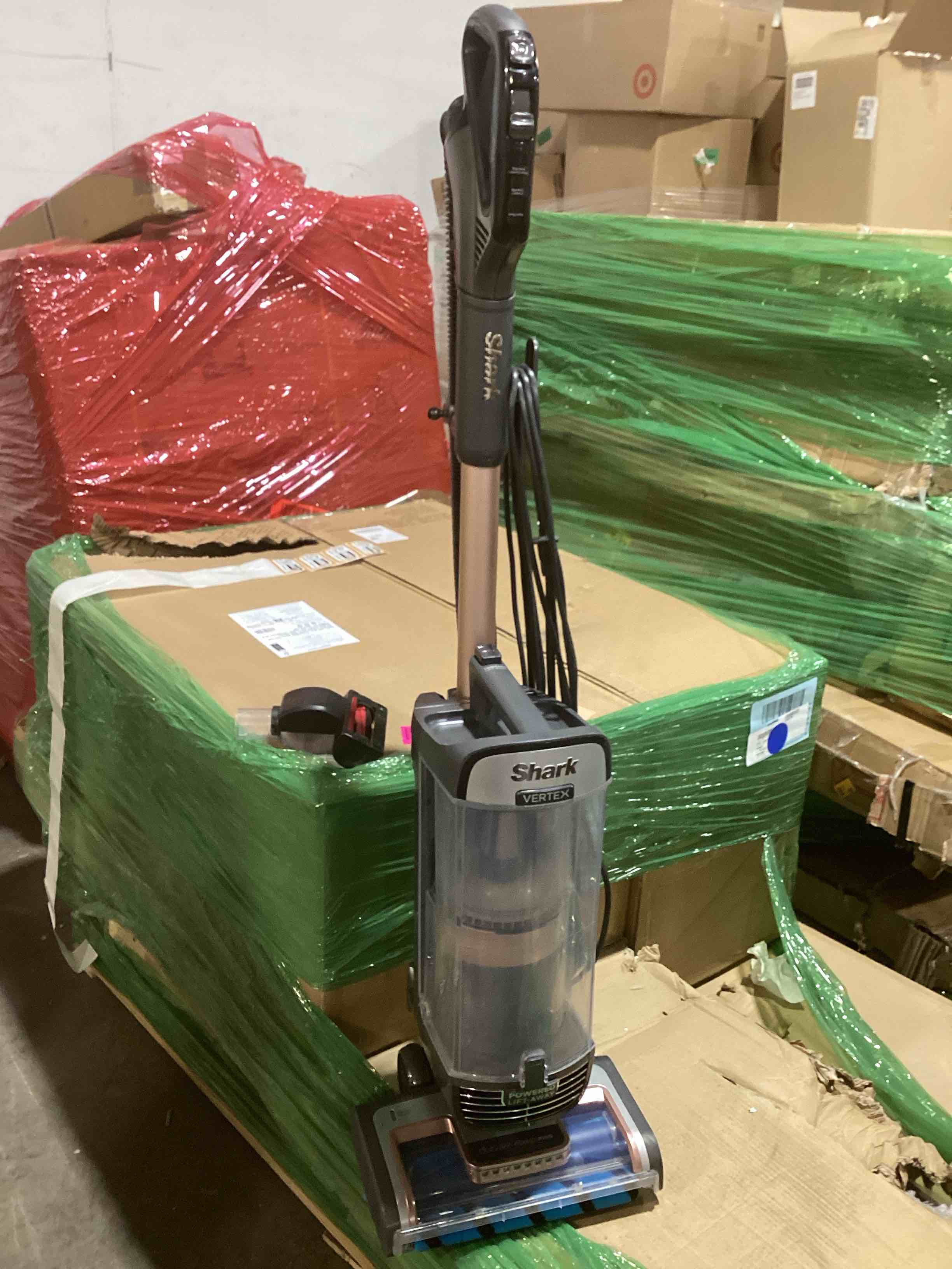 Condition photo showing Good Condition for Shark AZ2002 Vertex Powered Lift-Away Upright Vacuum with DuoClean PowerFins, Self-Cleaning Brushroll, Large Dust Cup, Pet Crevice Tool, Dusting Brush & Power Brush, Silver/Rose Gold DuoClean PowerFin (Rose Gold)