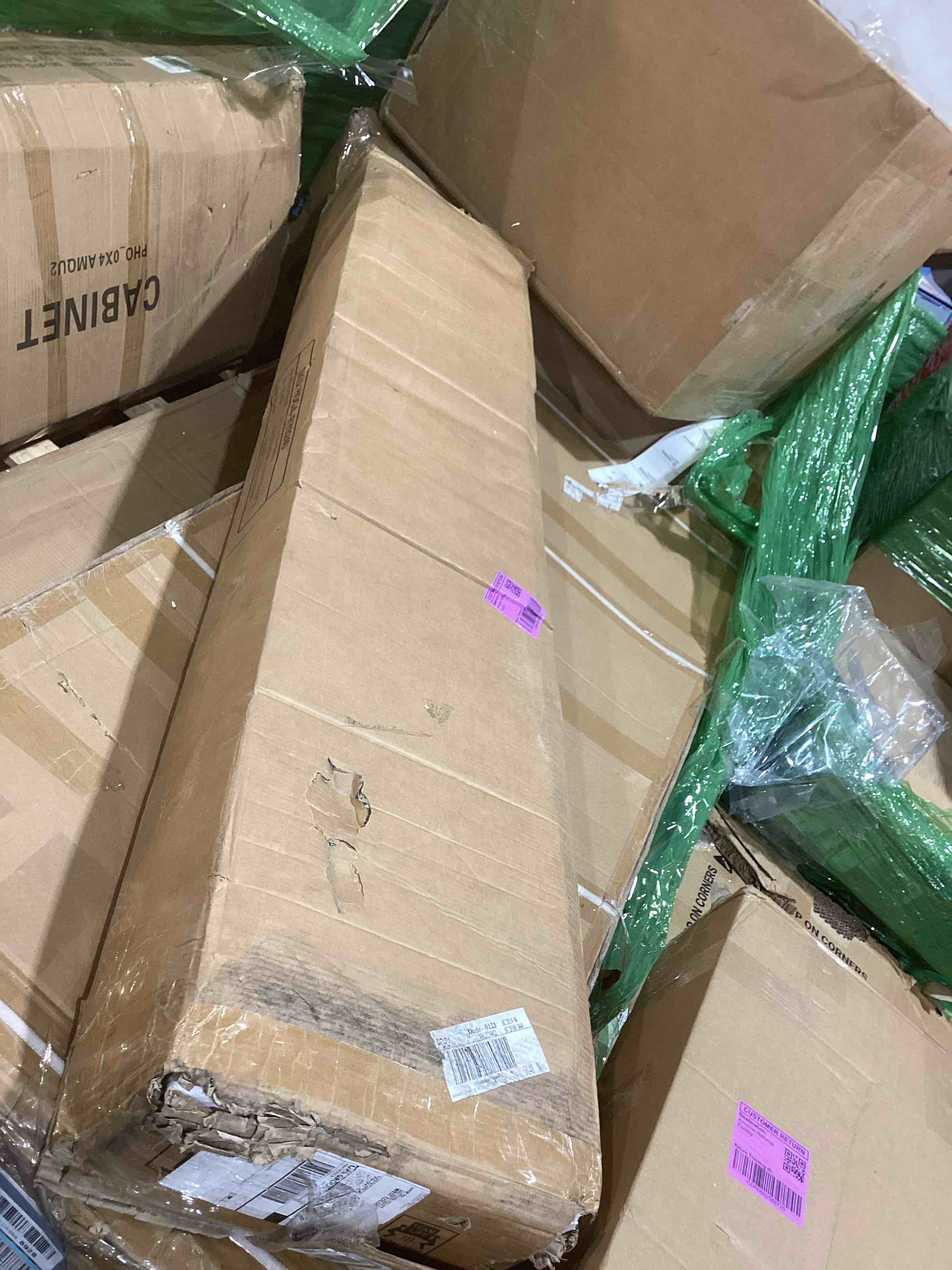 Condition photo showing Good Condition for Tribesigns 63-Inch Long Console Table, 2-Tier Entryway Table Sofa Table with Storage, Farmhouse Wood Behind Couch Tables for Living Room, Hallway, Rustic Brown & Gray