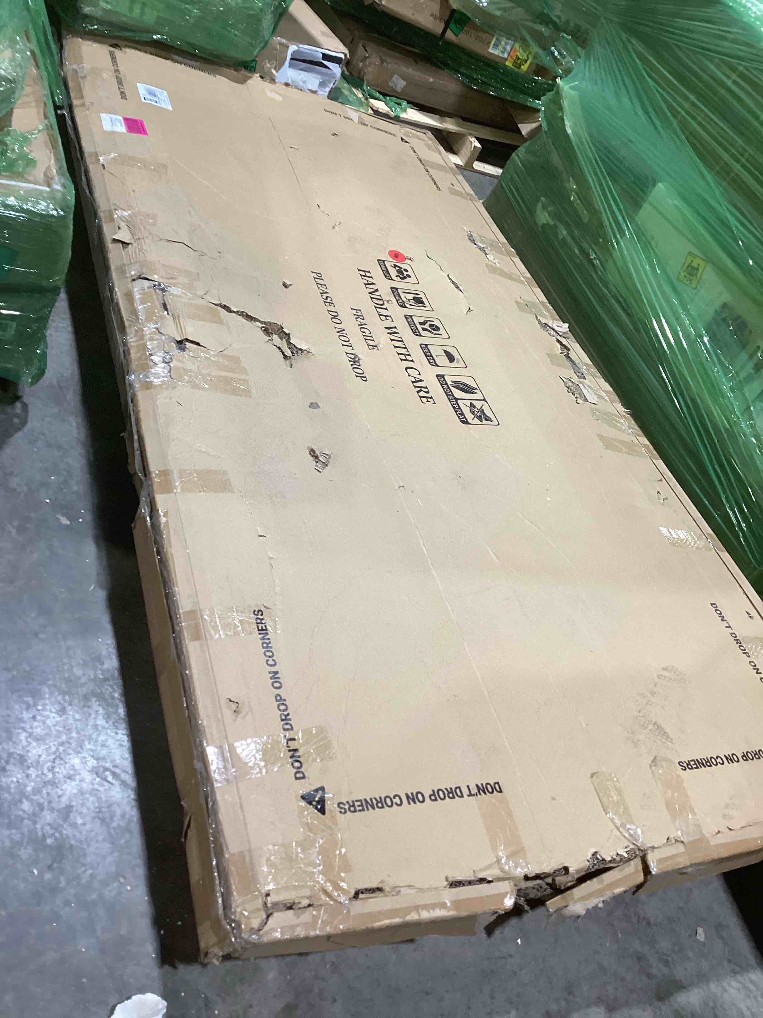 Condition photo showing Good Condition for INNOVART Mobile Whiteboard 96” x 48”, 360° Reversible Double Sided Magnetic Dry Erase Board with Portable Rolling Stand on Wheels, Easel Standing Board with Black Aluminum Frame…