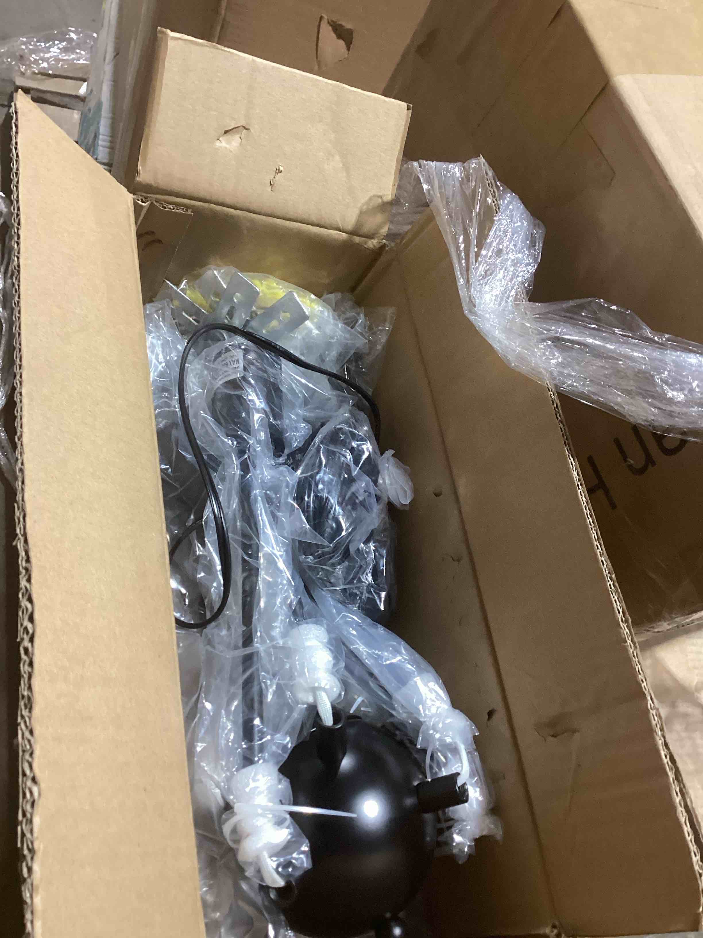 Condition photo showing New/Like New for Pushkar 8 - Light Modern Plug in Sputnik Sphere Chandelier with Cord & ON/OFF Switch, Industrial Dining Room Chandelier Kitchen Pendant Lights