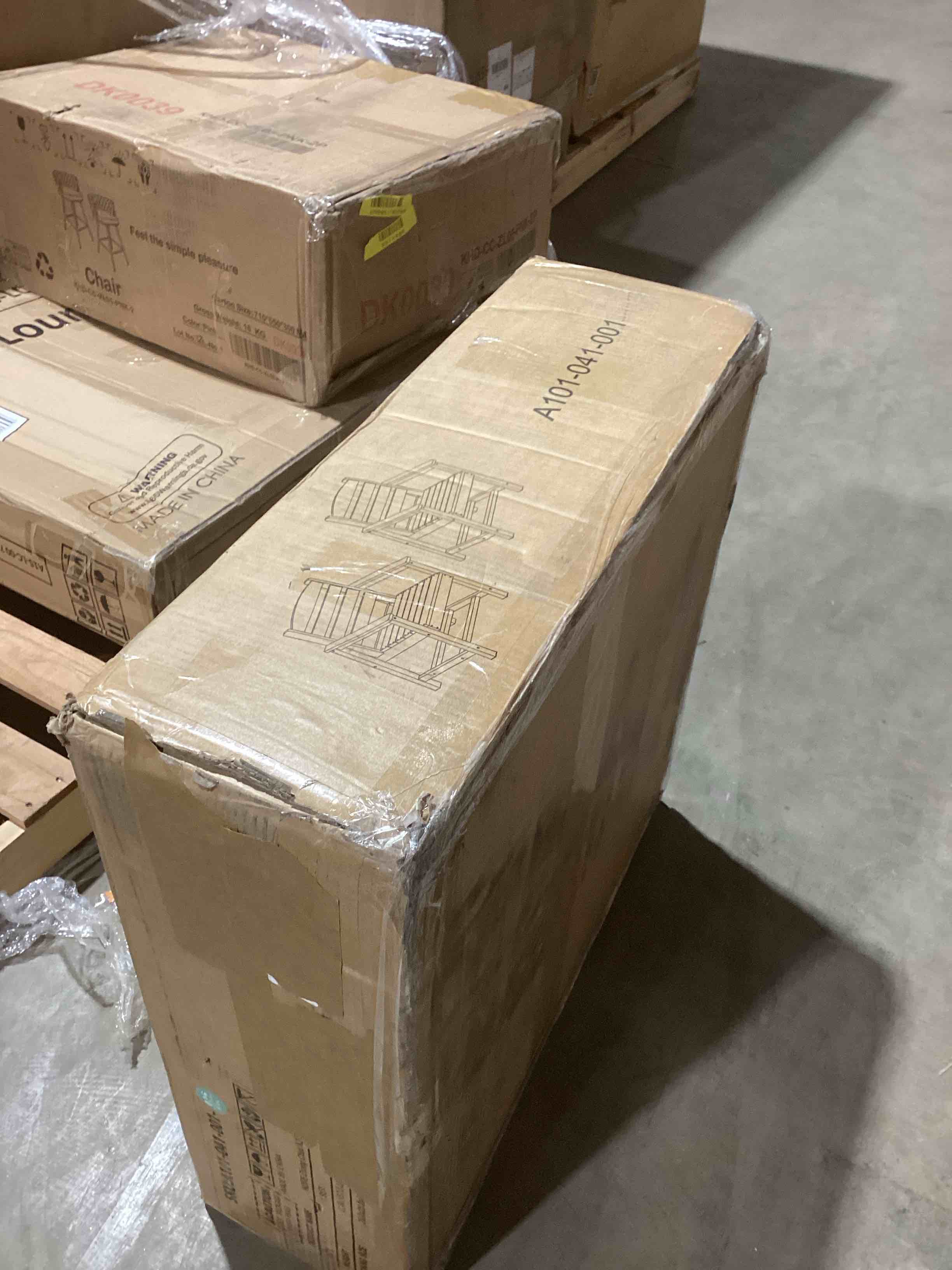 Condition photo showing New/Like New for A101-042-001 GRANGE Outdoor Poly Dining Armchairs Set of 2 Weatherproof | HDPE Plastic Material | Wide Armrests | Wood Texture
