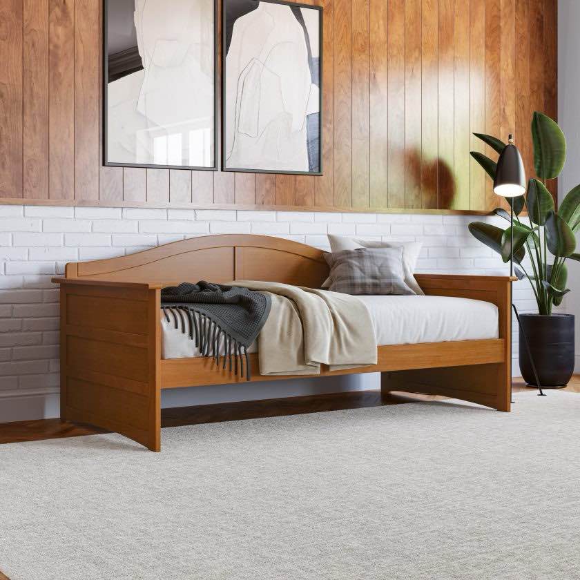 Condition photo showing Good Condition for incomplete: afi acadia twin wood daybed components color light toffee 