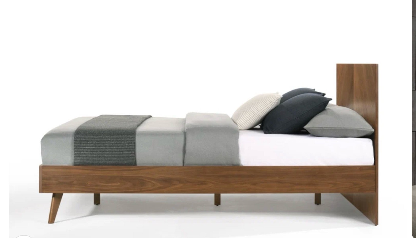 only headboard / kamela modern walnut eastern king bed( incomplete)