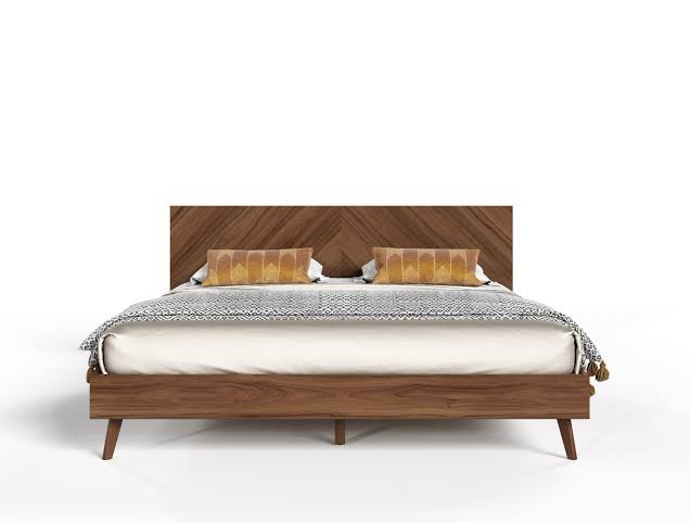 Condition photo showing New/Like New for only headboard / kamela modern walnut eastern king bed(  incomplete)