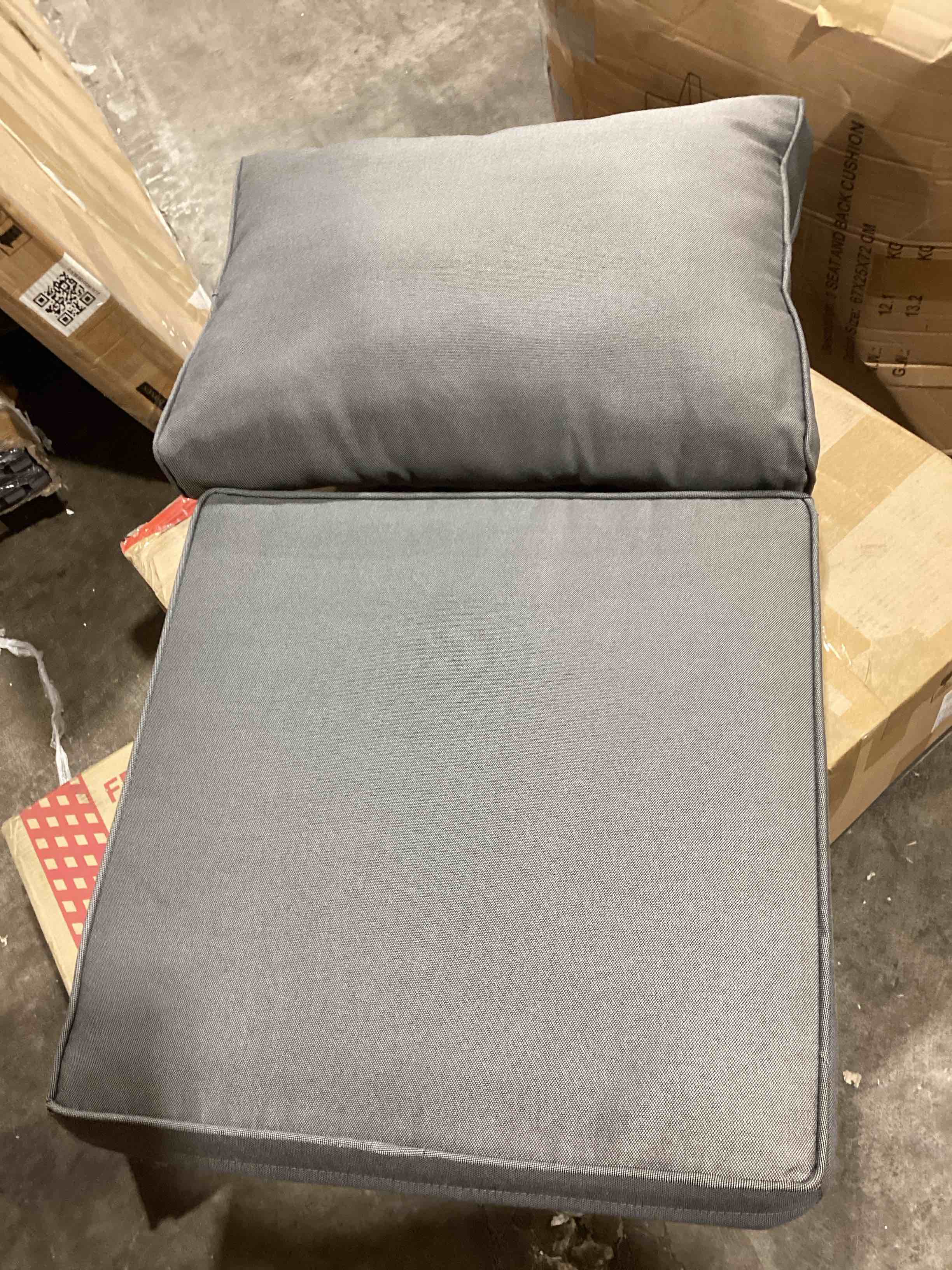 Condition photo showing Good Condition for 22x22-2set,outdoor chair cushions, 30d high-density foam patio chair cushions, water-resistant uv color fastness outdoor seat cushions for patio furniture sofa,light gray