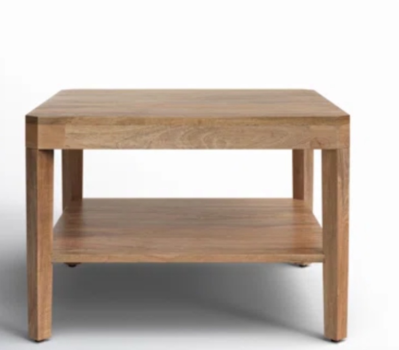 Ardentown Transitional Two-Tiered Square Coffee Table Color: Natural