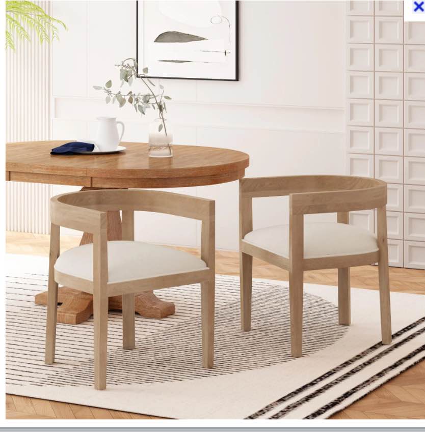  ARM CHAIR (SET OF 2)-73989.00BGE – Pochita Home