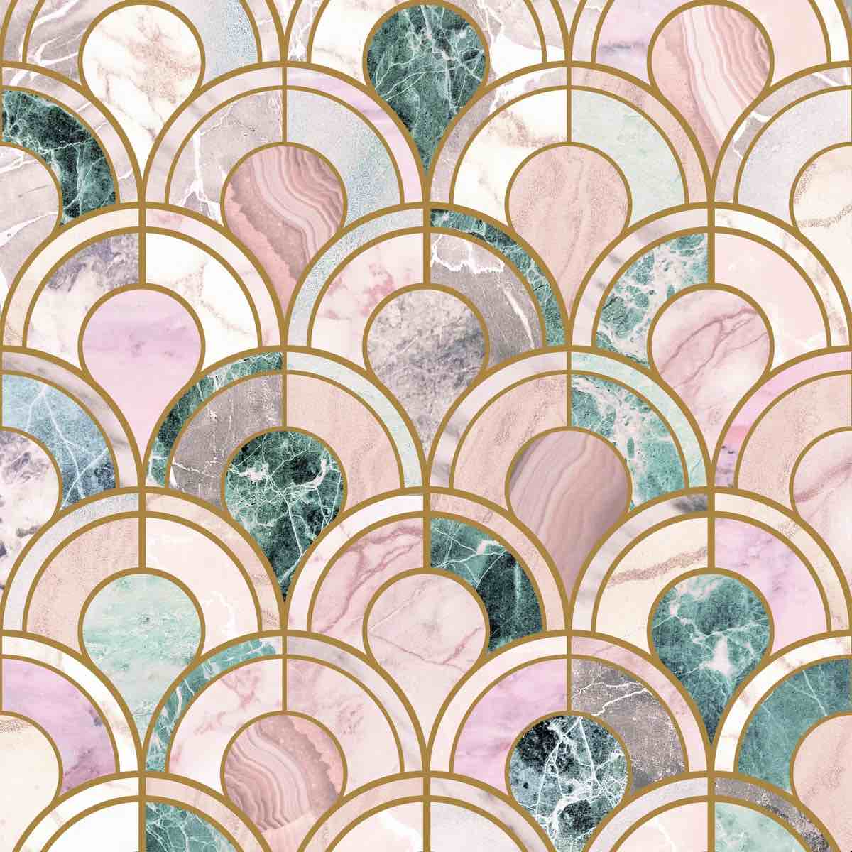 rose gold marble inlays