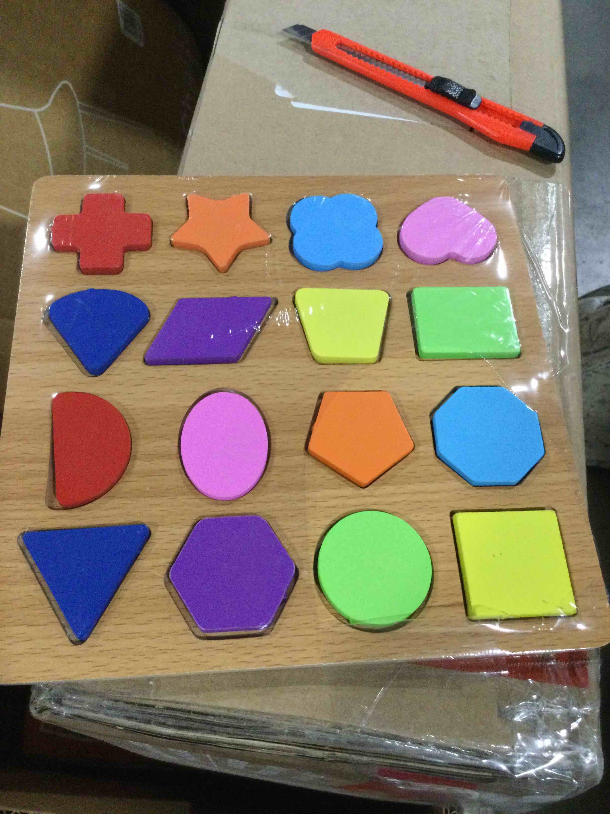 toddlers small square wooden color and shape activity 