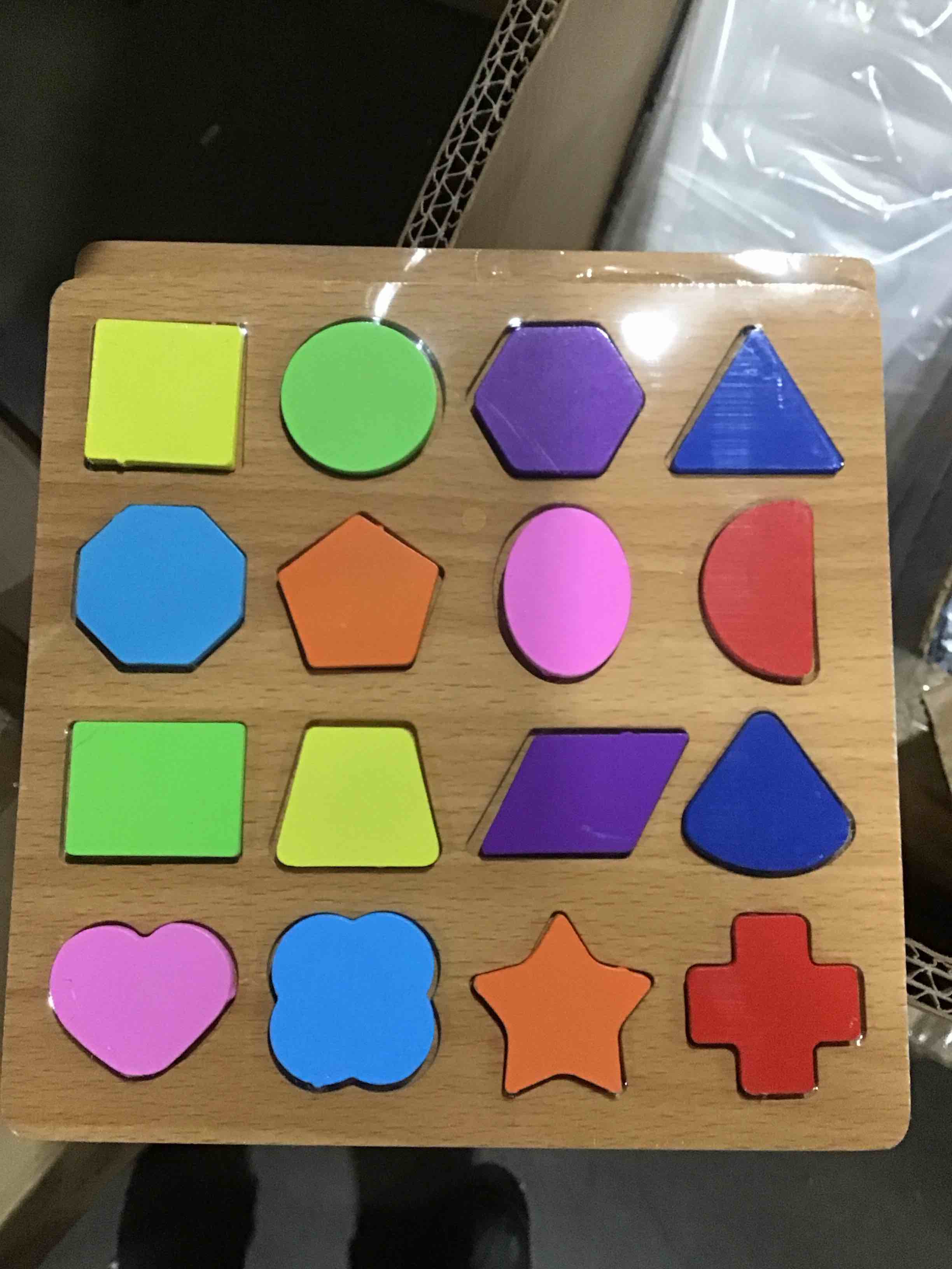 Montessori children’s wooden shape puzzle 