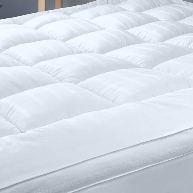 Extra Thick Pillow Top 3 Inch Mattress Topper Queen Size for Firm Mattress, Cooling Fluffy Cotton Ho