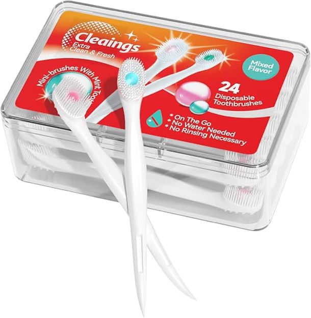 cleaings 24 disposable toothbrushes 