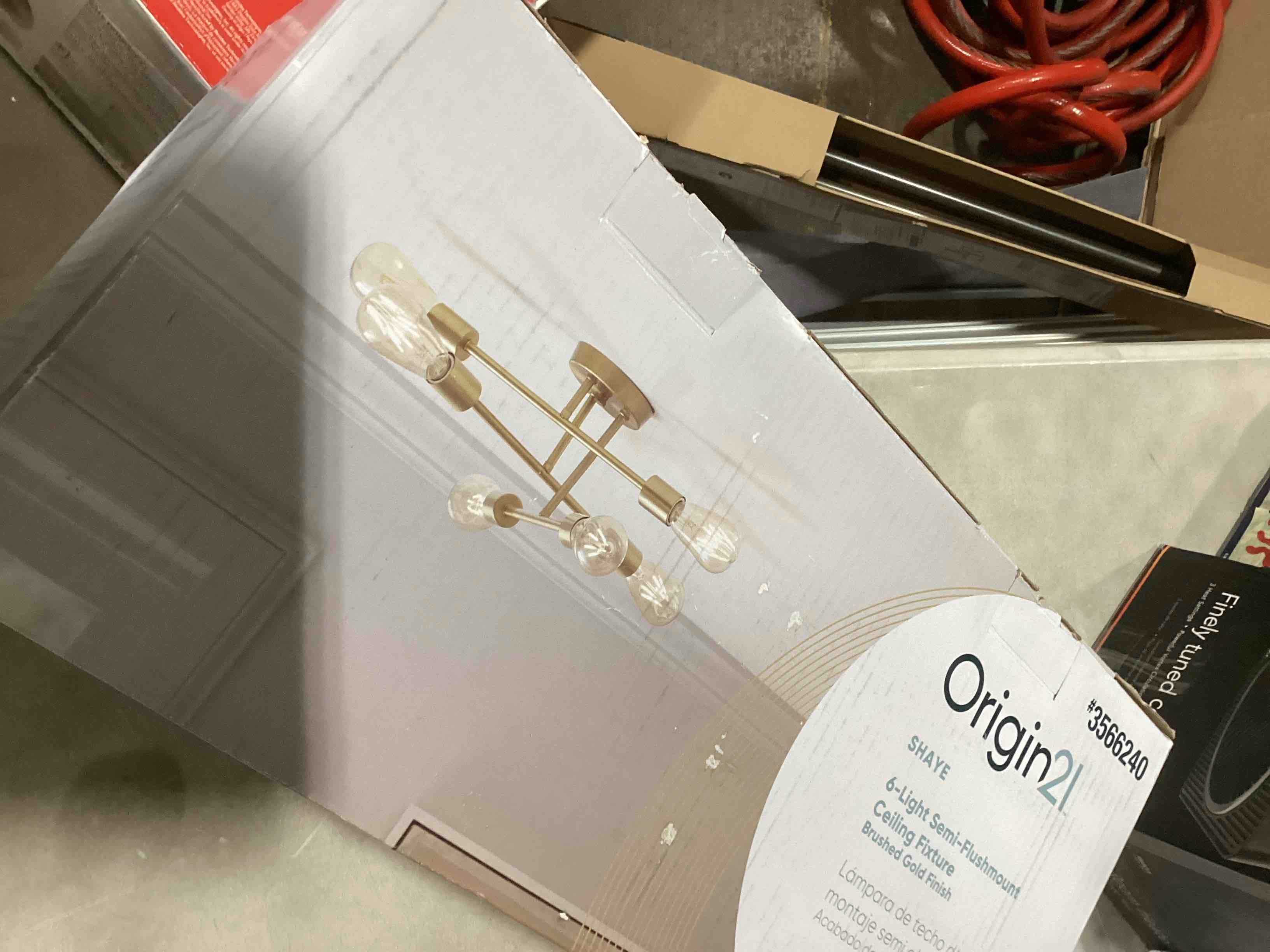 6-light semi flushmount ceiling fixture 