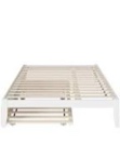 Aayanna Solid Wood Sturdy Platform Bed with Guest Trundle Size: Queen, Color: White
