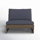 Louise Patio Chair with Cushions Cushion Color: Dark Gray, Frame Color: Gray
