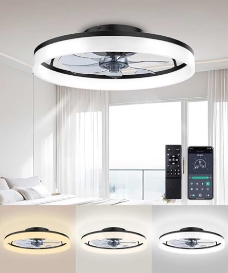 round led lght with fan